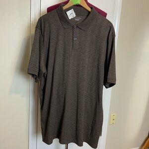NWT COVINGTON Men’s 46-48 Brown knit Polo shirt Shorts Sleeves